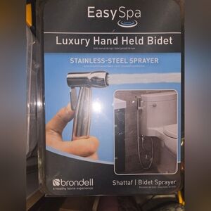 Silver and Blue Bath Accessories Hand Held Bidet